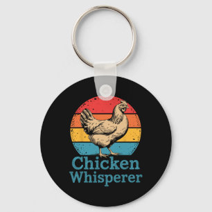 Funny Chicken Art For Men Women Rooster Chicken Fa Key Ring