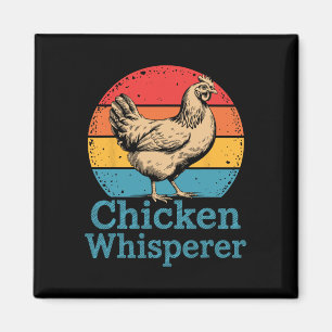 Funny Chicken Art For Men Women Rooster Chicken Fa Magnet