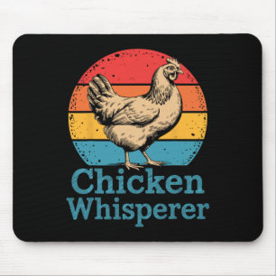 Funny Chicken Art For Men Women Rooster Chicken Fa Mouse Pad