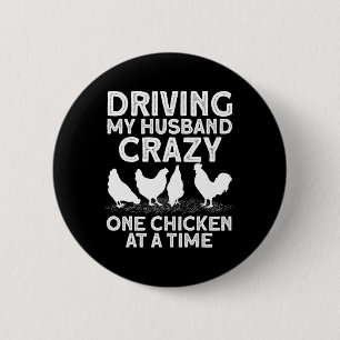 Funny Chicken Art For Women Mum Chicken Lady Chick 6 Cm Round Badge