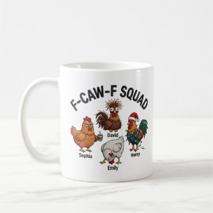 Funny Chicken Art, Novelty Mug, Humorous Farm Gift Coffee Mug