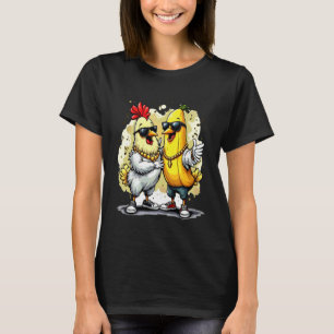 Funny Chicken Banana Rap Style Streetwear Cool Vib T-Shirt