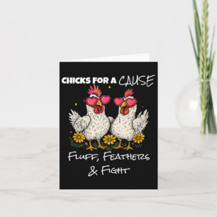 Funny Chicken Breast Cancer Awareness Chicks For A Card