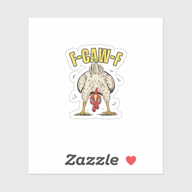 Funny Chicken Butt F-Caw-F Rooster Country Hen Chi (Sheet)