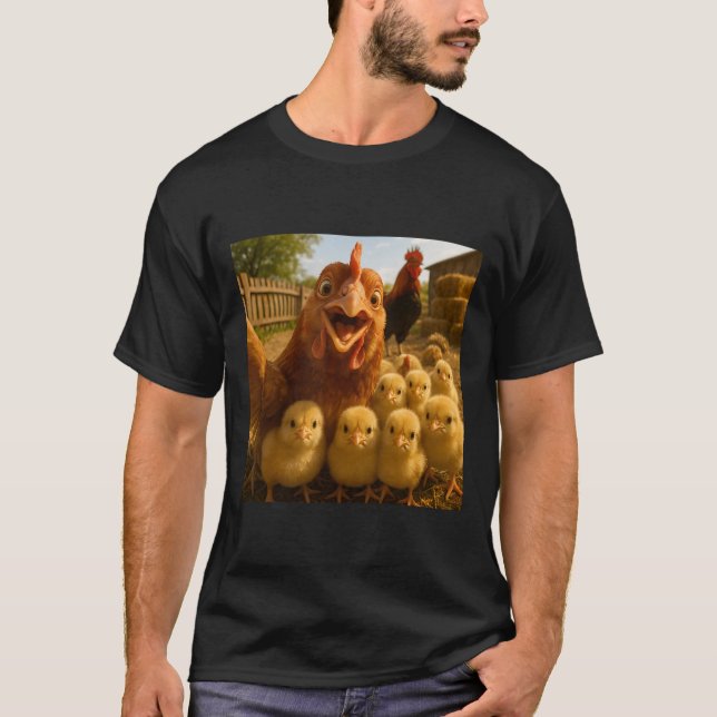 Funny Chicken Chicks For Easter Chickens Halloween T-Shirt (Front)