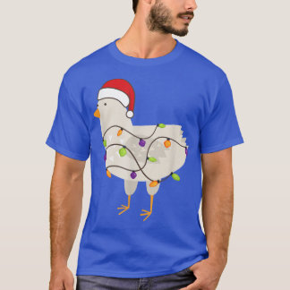 Funny Chicken Christmas Lights for Santa Chicken L T-Shirt