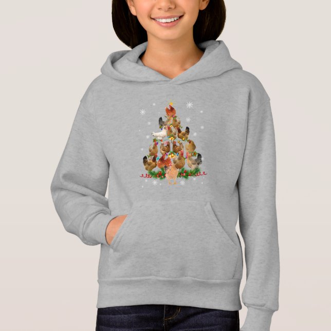 Funny Chicken Christmas Tree Pet Chicken Lover (Front)