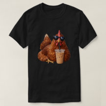 Funny Chicken Coffee Lover Cool Sunglasses Hen