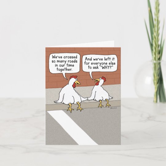 Funny Chicken Couple Anniversary Card | Zazzle.com.au