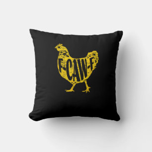 Funny Chicken F-Caw-F Hen Poultry Rooster Coop Cushion