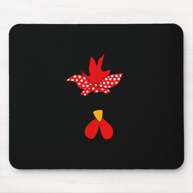 Funny Chicken Face Halloween Costume  Mouse Pad (Front)