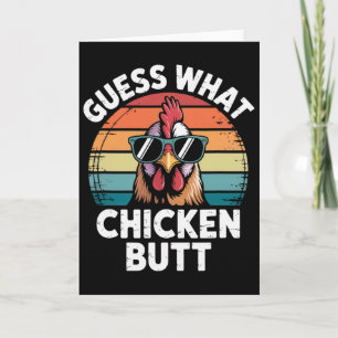 Funny Chicken Farmer Farming Guess What Chicken Bu Card