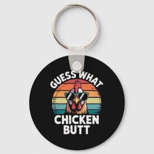 Funny Chicken Farmer Farming Guess What Chicken Bu Key Ring