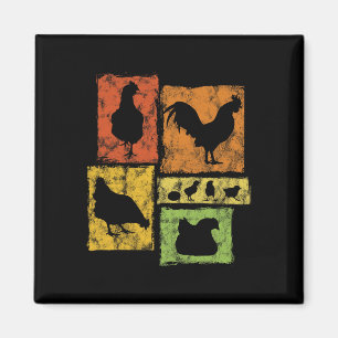 Funny Chicken Farmer Graphic I Love Chickens Men W Magnet
