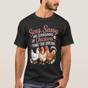 Funny Chicken Farmer Quote Farming Life for Women T-Shirt