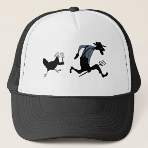 Funny chicken farmer trucker hat