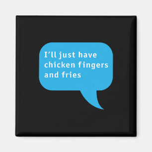 Funny Chicken Fingers Tenders And Fries Kids Meal  Magnet