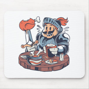 Funny Chicken Food Pun Mouse Pad