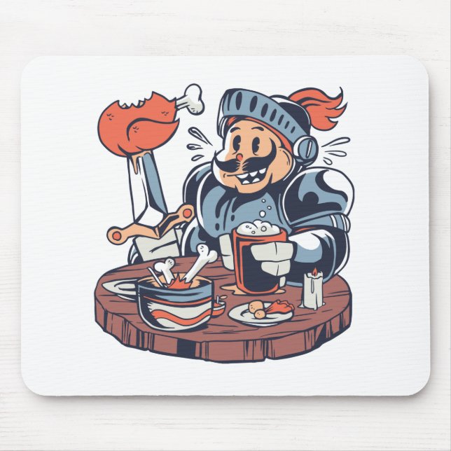 Funny Chicken Food Pun Mouse Pad (Front)
