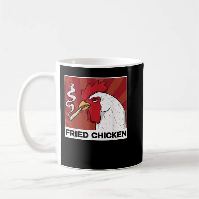 Funny Chicken Fried Chicken Women Men Coffee Mug (Left)