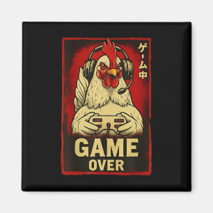 Funny Chicken Game Retro Japanese Video Game For B Magnet