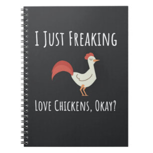Funny Chicken Gifts Humor Hilarious Joke Humorous Notebook