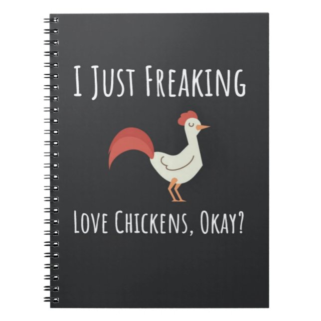 Funny Chicken Gifts Humour Hilarious Joke Humourou Notebook (Front)