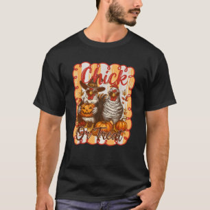 Funny Chicken Halloween Chick Or Treat Women Men K T-Shirt