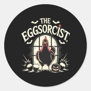 Funny Chicken Halloween Egg Party Costume Classic Round Sticker