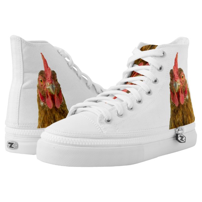 Funny Chicken Head High Tops (Pair)