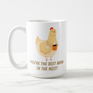 Funny Chicken Hen Mum Humour Best silly greeting Coffee Mug