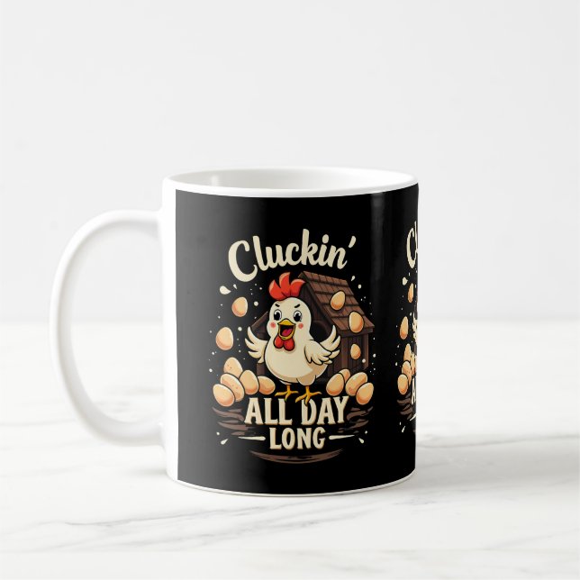 Funny Chicken Humour Rustic Farm Life Coffee Mug (Left)