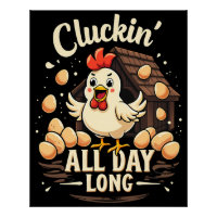 Funny Chicken Humour Rustic Farm Life
