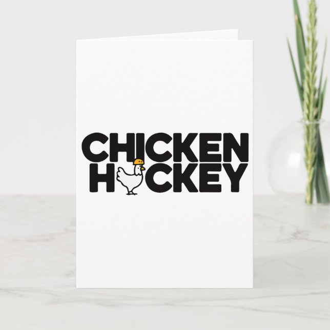 Funny Chicken Jockey Stacked Repeat Fun Gag Meme H Card (Front)
