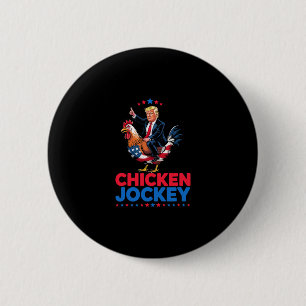 Funny Chicken Jockey Trump Meme 6 Cm Round Badge
