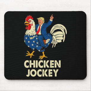 Funny Chicken Jockey Trump Meme For Men Women Mouse Pad