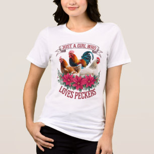 Funny Chicken Lady Tri-Blend Shirt