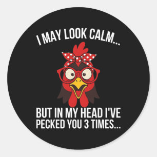 Funny Chicken Lover Chicken Owner Farm Mum Humorou Classic Round Sticker