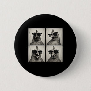 Funny Chicken Lover Cute Farm Animal Photo Booth 6 Cm Round Badge