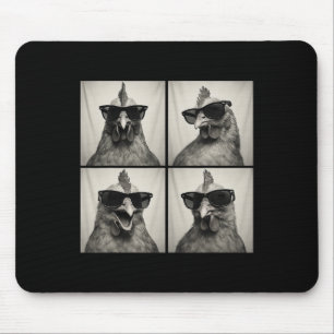 Funny Chicken Lover Cute Farm Animal Photo Booth Mouse Pad