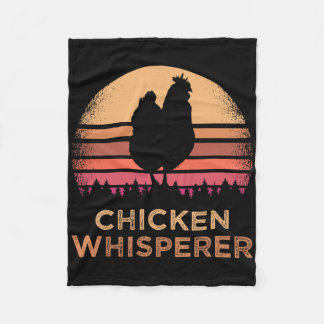 Funny Chicken Lover Farmer Chicken Whisperer  Fleece Blanket