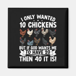 Funny Chicken Lover Farming Men Women Poultry Farm Magnet
