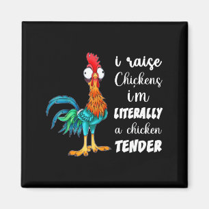 Funny Chicken Lover Gift – I Raise Chickens Humor Magnet