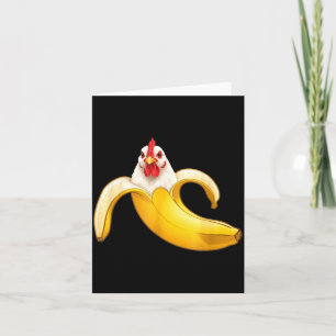 Funny Chicken Lovers Banana Boys Girls Kids T-shir Card