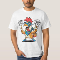 Funny Chicken Mascot T-Shirt –Bold Pop Art Cartoon