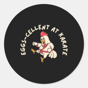 Funny Chicken Mode Classic Round Sticker