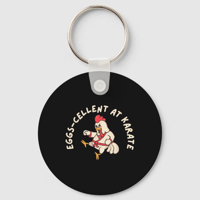 Funny Chicken Mode  Key Ring (Front)