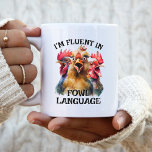 Funny Chicken Mug<br><div class="desc">If you appreciate a clever pun and have a knack for poultry communication, this mug is an absolute must-have for your favourite cup of coffee, tea, or hot cocoa. It's the perfect conversation starter in the office for anyone who boasts a quirky sense of humour and knows their way around...</div>