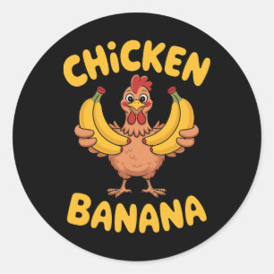 Funny Chicken Nana _1 Classic Round Sticker