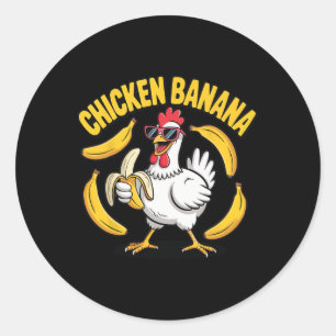 Funny Chicken Nana Men Women Kids Design Classic Round Sticker